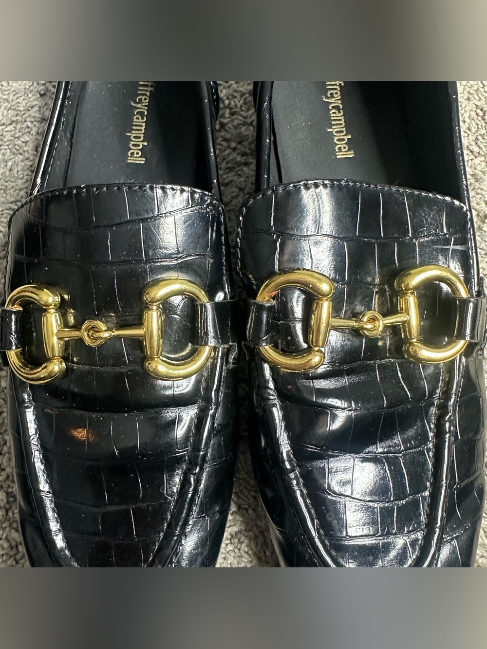 Jeffrey Campbell Velviteen loafers 9.5 black horsebit quiet luxury slip on - Picture 3 of 14